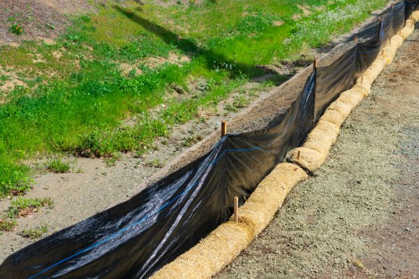 Straw Wattle Installation in Belleville